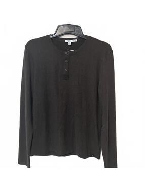 Threads 4 Thought Brown Soft Knit Long Sleeve Henley Shirt Men's Medium-New